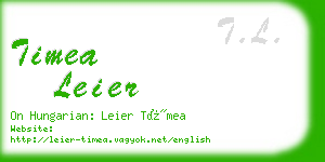 timea leier business card